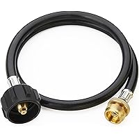 CALPOSE 3 Feet Propane Adapter Hose, 1lb to 20lb Adapter Converts 1lb Appliances to 5-40lb Tanks, Gas Hose for Weber Q, Colem