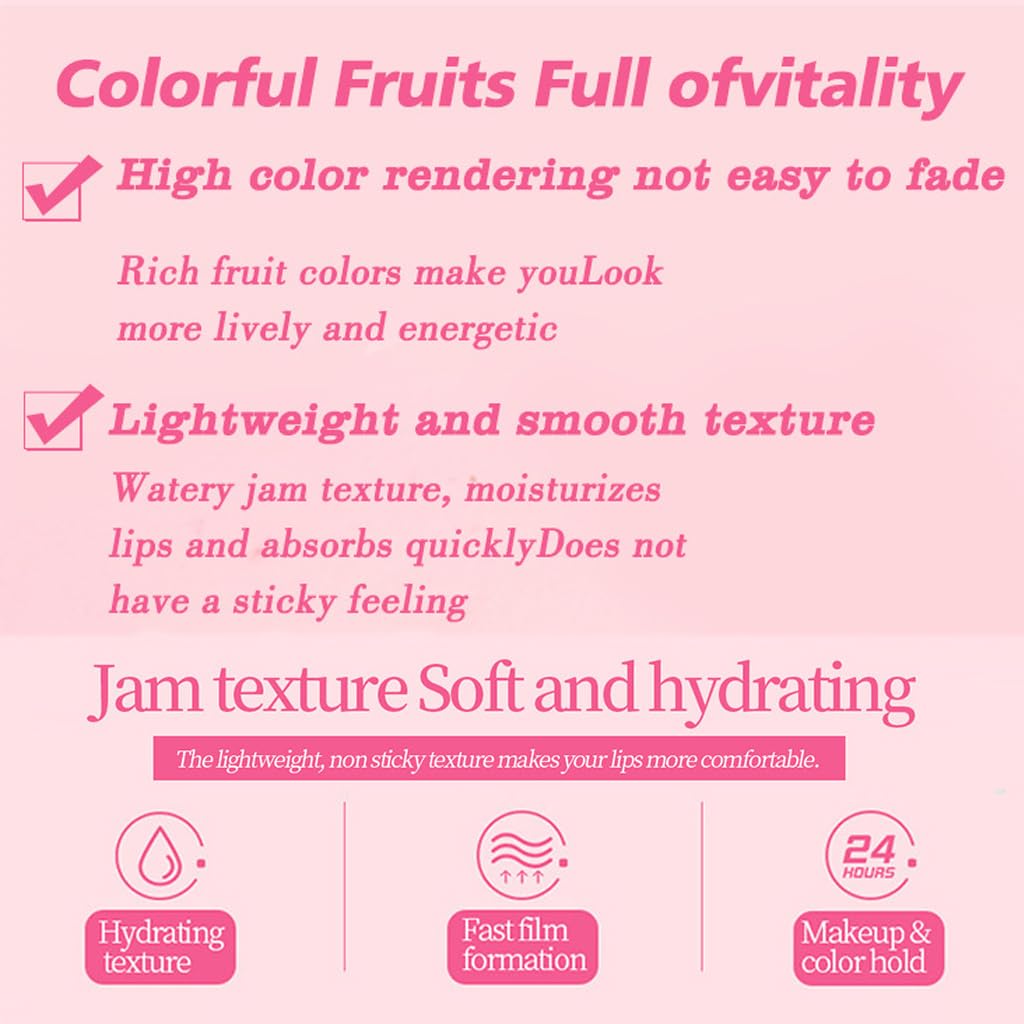 Yasovigi 6 Colors Lip Oil Lip Stain, Watery Lip Oil Lip Tint Stain Set, Liquid Lipstick Lip Gloss Moisturizing, Multi-use Lip and Cheek Tint, Non-Sticky, High Pigment (Type A)