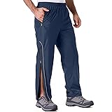 Men's Rain Pants Full Zip Waterproof Rain Over