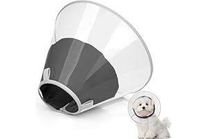 Supet Dog Cone Collar to Stop Licking, Clear Elizabeth Recovery Collar with Soft Pad for Large, Medium, Small Dogs, Pet Head 