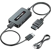 Sedytetoc N64 to HDMI Converter, Supports 4 : 3/16 : 9 Ratio Switch, HDMI Cable for N64, Nintendo64 to HDMI Converter Cable Compatible with Nintendo 64/ Super SNES/NGC