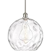 Innovations Lighting Athens 14" Brushed Satin Nickel Pendant with Clear Water Glass Shade