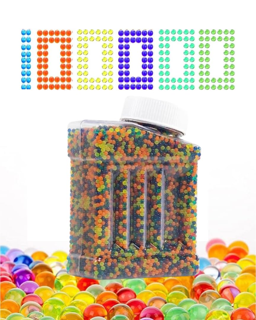 Ball Blaster Refill Ammo Bullets Improved Elastic Structure and Vibrant Colors (7-8 mm, 100 000 Pieces Per Pack), Non-Toxic for Ages 14 & Up Mix Color