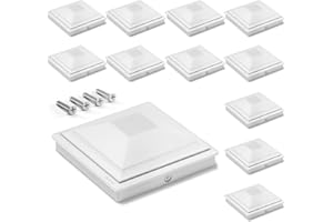 SIEDiNLAR 4x4 Post Caps White 12 Pack, Deck Post Covers Outdoor Waterproof, Fits 4x4 3.5x3.5 Vinyl/Wood Posts for Fence Deck Mailbox Patio Decor