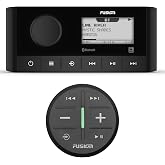 Fusion MS-RA60 Marine Stereo with 1 Fusion ARX70B Wireless Remote Black