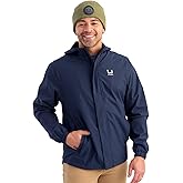 HUK Mens Storm Heavy Duty Rain Jacket 2.0, Waterproof, Windproof, Breathable Rain Coat for Fishing and Outdoor Activities