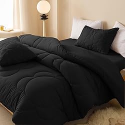 Luxlovery Black Sunflower Comforter Set King All
