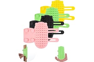 LLOUSSAK 4Pcs 2-in-1 Silicone Cat Face Scratchers, Self-Cleaning Massage & Shedding Tool, Adjustable Cat Face Scratchers for Climbing Frames & Table Legs, Reduces Shedding, Scratching & Itchiness