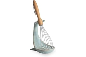 MIKIGEY Whale Spoon Rest for Kitchen Counter, Ceramic Whale Spoon Holder Rests fot Stove Top Countertop, Cute Spoon Holder for Kitchen, Kitchen Accessories, Dishwasher Safe, Reactive Blue