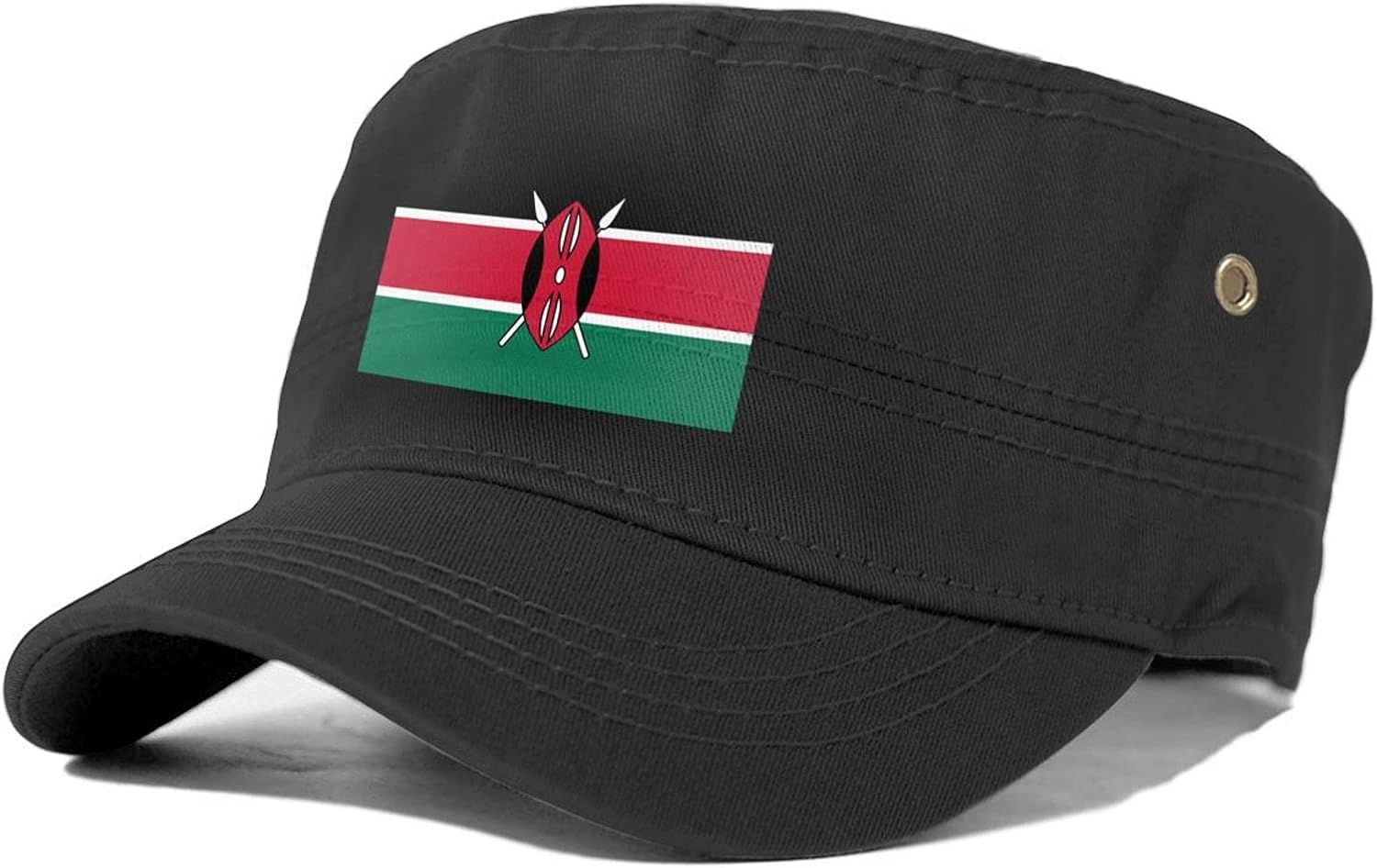 SOJAXA Kenyan Flag Mans Woman Unisex Adult Flat Cap Military Style Cap
