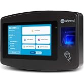 uAttend JR1000 Biometric Fingerprint, RFID, PIN Time Clock for Small Business - Cloud-Based Attendance System with Optional Payroll Integration - All-in-One System