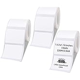 White Thermal Label Sticker for L7/L9/P50/M120/M110/M200/M220/221B Label Maker, 3 Rolls 1.57”x1.18”(40x30mm) Business Shipping Address Logo Jar Barcode Thermal Sticker Paper Waterproof Oilproof