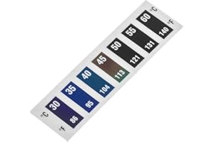 HALLMERS 30 to 60 Degrees Celsius (86-140 Fahrenheit) Temperature Sensitive Sticker - Barista Milk Steaming Coffee Making Foo