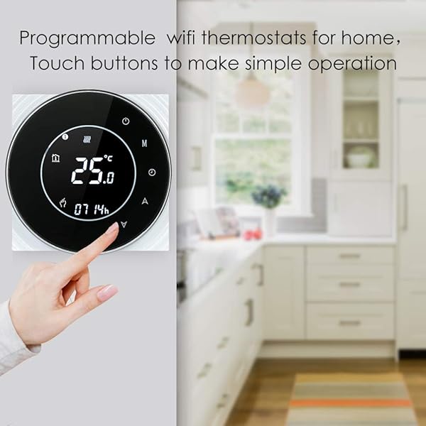 Smart Thermostat Kompatibel mit Alexa Google Home WiFi Programmierbarer Thermostat fr elektrische Heizung kabelloser Raumtemperaturregler WiFi Fernbedienung Fubodenheizungs Thermostate 16A