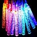 Battery Operated Water Bubble Stick LED Christmas String Lights – Multi Color String Light, 2 Work Modes Battery Box, 7.3ft Length 20 Cubes for Christmas, Holiday, Party, Event Decorative Lighting