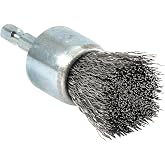 Forney 72737 1-Inch x .012 x 1/4-Inch Rounded Shank, Coarse Wire Crimp End Brush