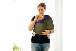 TKKOK Baby Wrap Carrier, Unisex Baby Carrier, Lightweight & Ultra Soft, Easy to Wear Baby Wrap, Perfect for Newborn Toddlers