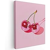 Pink Bows Coquette Poster Set - 4 Piece Disco Ball & Butterfly Wall Art, 8x12 Inch Unframed