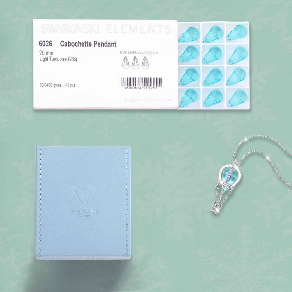 MEGA CREATIVE JEWELRY Collar de Swarovski Para las Mujeres Colgante del Globo del Aire Caliente Regalo Creativo Para la Hija de la Esposa de la Mamá