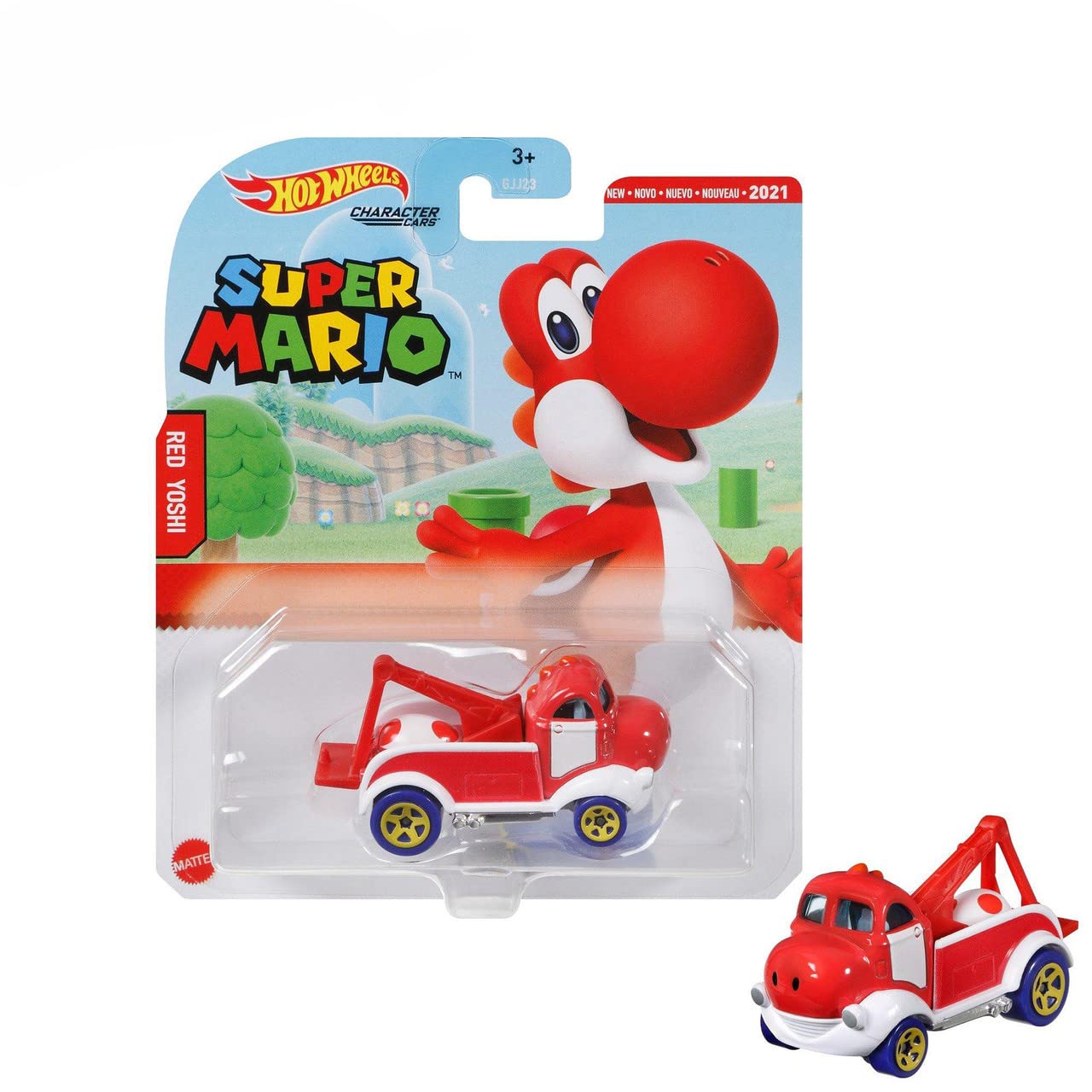 Mattel Hot wheels character cars super mario red yoshi die cast grm43 3+ 2021