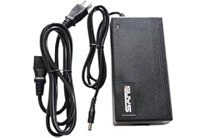 Syvrac 48-54.6V 2A Electric Bike Charger for 48V Lithium Battery Input Voltage AC120V(DC2.1MM Jack Connector)