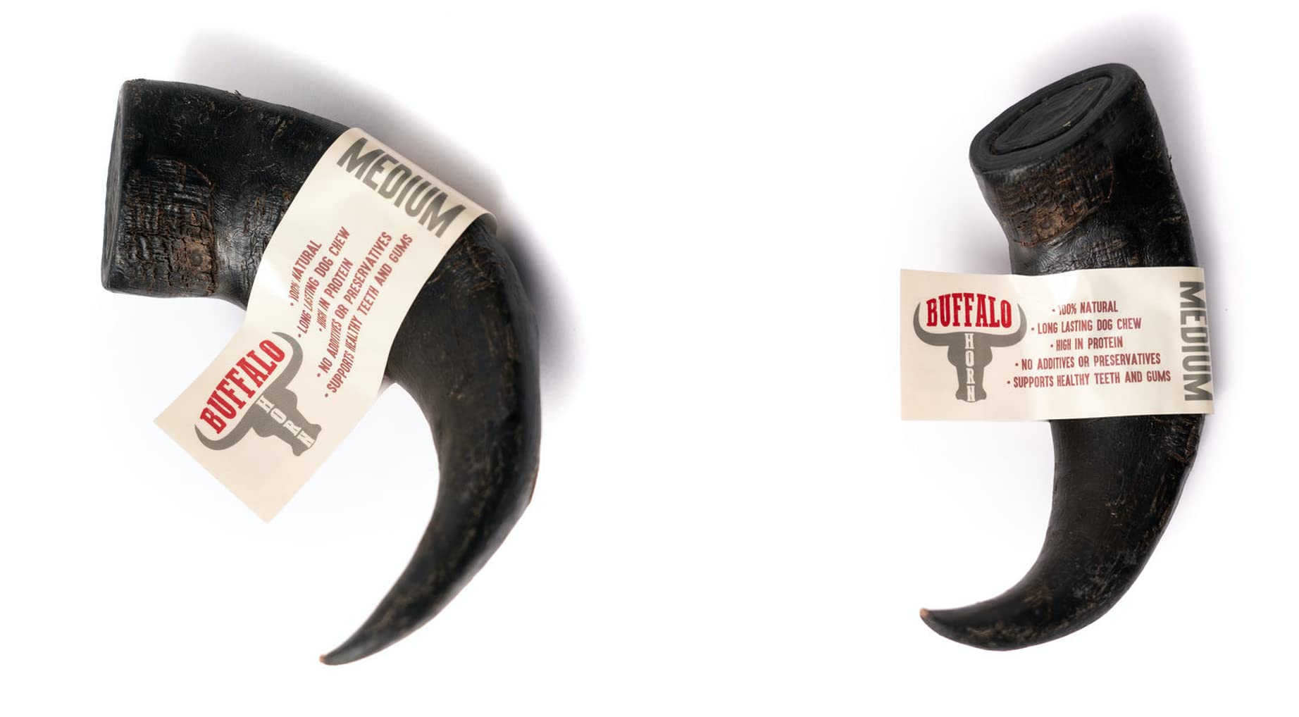 Buffalo Horn Medium Pack of 2 Dog Chew