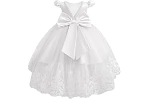 Baby Flower Girl Dress Pageant Party Wedding Pearl Lace Tutu Gown Toddler Formal Dresses