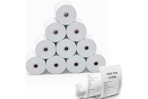 MBLABEL Thermal Receipt Paper Rolls, 3-1/8 x 230ft Thermal Paper, POS Cash Register Paper Rolls (10 Rolls)