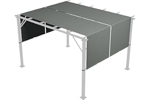 Outsunny 2 Pcs 16 x 4ft Pergola Canopy Replacement, UV Protection Pergola Shade Cover, Easy to Install, for 10 x 10ft Frame, 