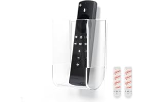 Artilife Acrylic Remote Holder for Wall, Transparent Wall Mounted Remote Control Rack, Easy See Through to Find Remote You Want
