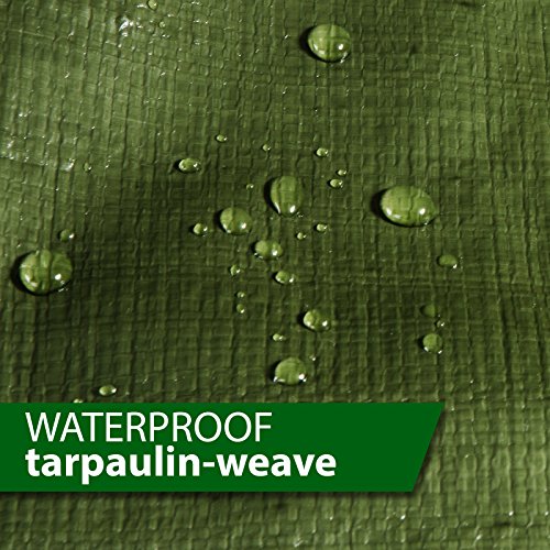 Heavy Duty Tarps | Waterproof Ground Tent Trailer Cover | Multilayered Tarpaulin in Many Sizes and Thicknesses | 10 Mil - Green - 10' x 12'