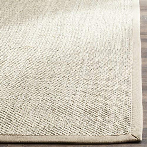 SAFAVIEH Natural Fiber Collection 8' x 10' Marble / Linen NF143B Border Sisal Area Rug