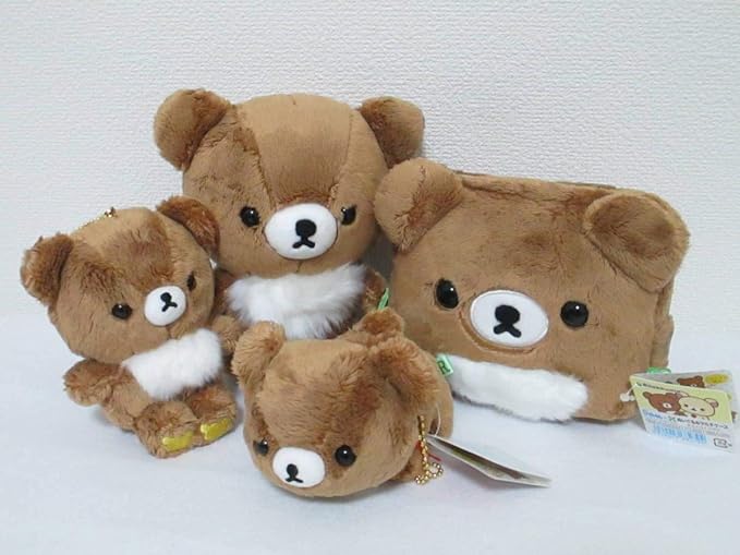 Amazon チャイロイコグマ こぐまちゃん くったりぬいぐるみ マルチケース ぶらさげぬいぐるみ 4点セット ぬいぐるみ コリラックマと新しいお 友達 ぬいぐるみ ホビー