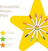 Furrbudie 12pcs Neon Light Board Pens Colored Markers for Glow Art Pad view 2