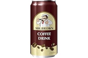 Mr. Brown Canned Coffee, Cold Brew Original With Milk, Instant Coffee Drinks, 240 ml x 24 Cans