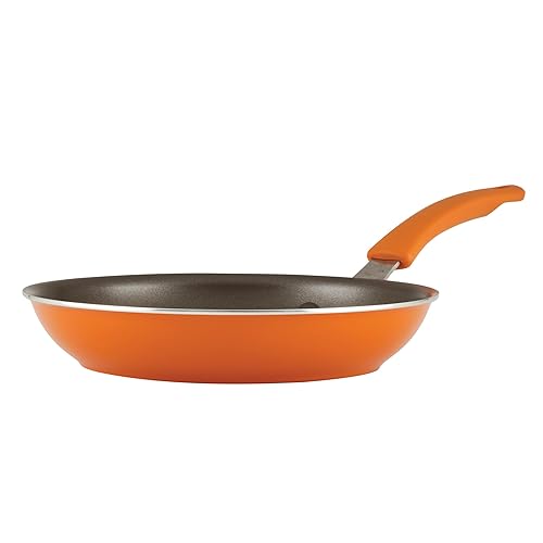 Rachael Ray Cook + Create Nonstick Cookware Frying Pan/Skillet, Fry Pan, 10 Inch - Orange