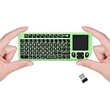 FAVI FE01 2.4GHz Wireless USB Mini Keyboard with Mouse Touchpad, Laser Pointer - USA Version (Warranty) - Green (FE01-GR)