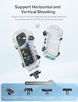 Tuvzylory Invisible Dive Case for Insta360 X4 50m Waterproof Quick Release view 4