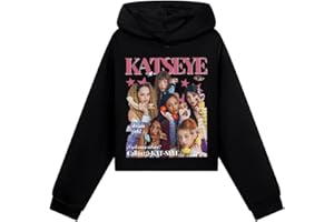 Chitoldeder KATSEYE Merch Girls Hip Hop Short Style Hoodie Kids Pullover Tops Sweatshirt Manon Sophia Music Casual Wear
