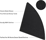 HORLIMER Black Corner Shelf Set of 6 Rustic Wooden Wall Shelves view 4