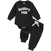 Kupretty Baby Boy Clothes 3 6 12 18 Months Fall Winter Outfit Mama's Boy Embroidery Waffle Long Sleeve Romper Pants Set