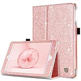 BENTOBEN iPad Mini 4 Case, Slim Lightweight Glitter Bling PU Leather Stand Smart Folio Case Girls Cute Cover with Auto Sleep/Wake Function for Apple iPad Mini 4 (2015 Release) 7.9 inch, Rose Gold