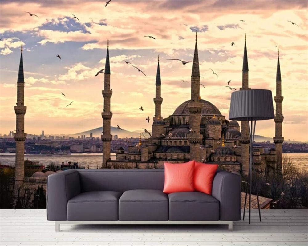 NIdezuiai Mural,Customize 4D Wallpaper Vintage Architecture Halal Muslim Creative Series Hd Art Print Wall Painting Poster Picture Large Silk Mural For Living Room Bedroom Home Decor