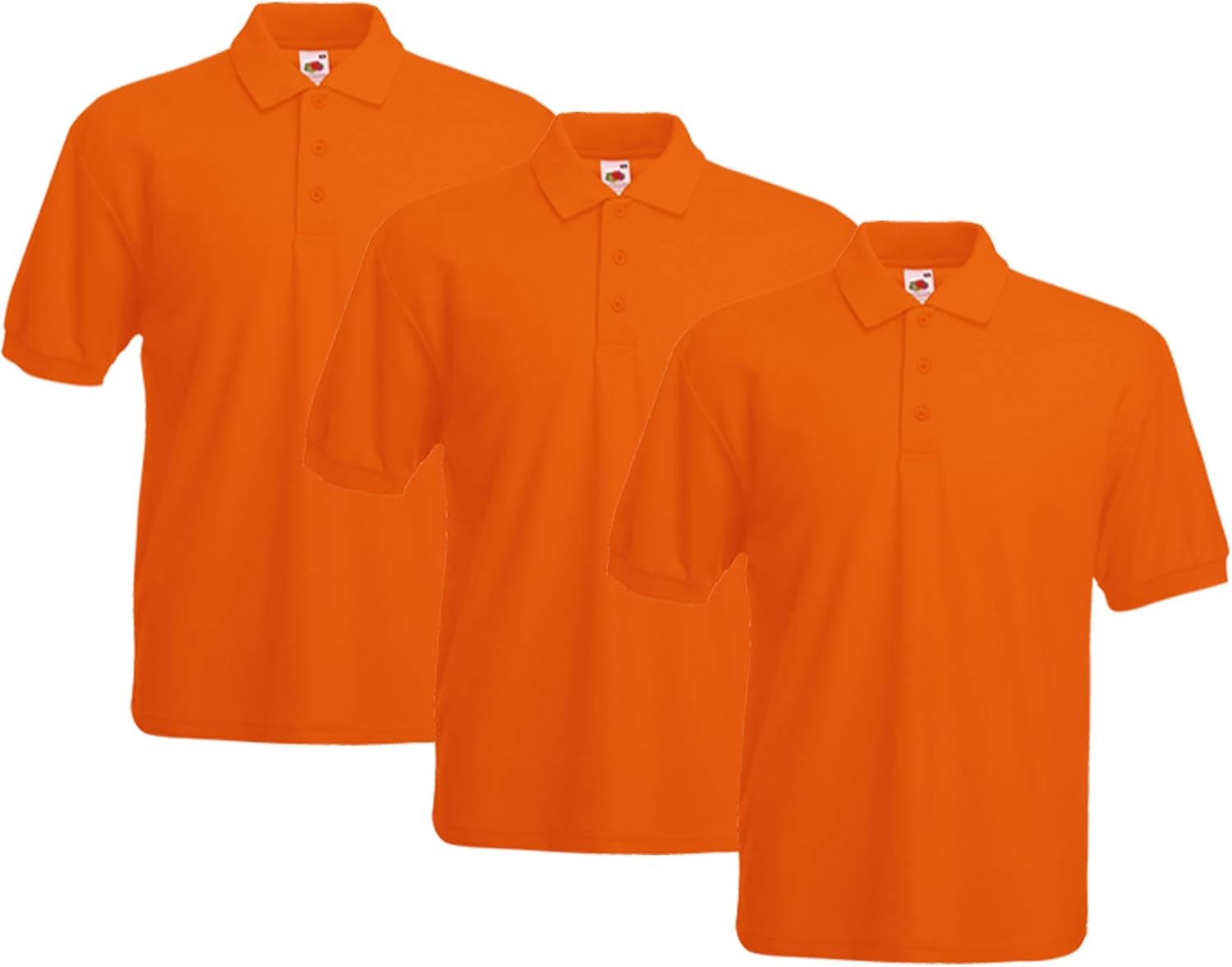 Fruit of the Loom Pack of 3 Premium Men's Polo Shirt M L XL 2XL 3XL