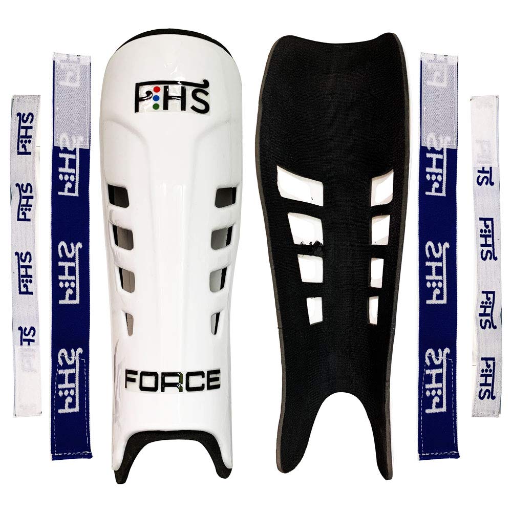 Field Hockey Shin Guards FORCE Color White Medium