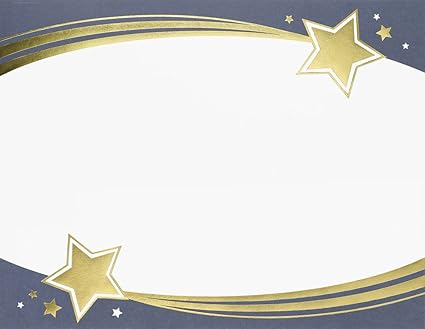 Great Papers Shooting Stars Gold Foil Certificate 8 5 X 11 15 Count 20103777