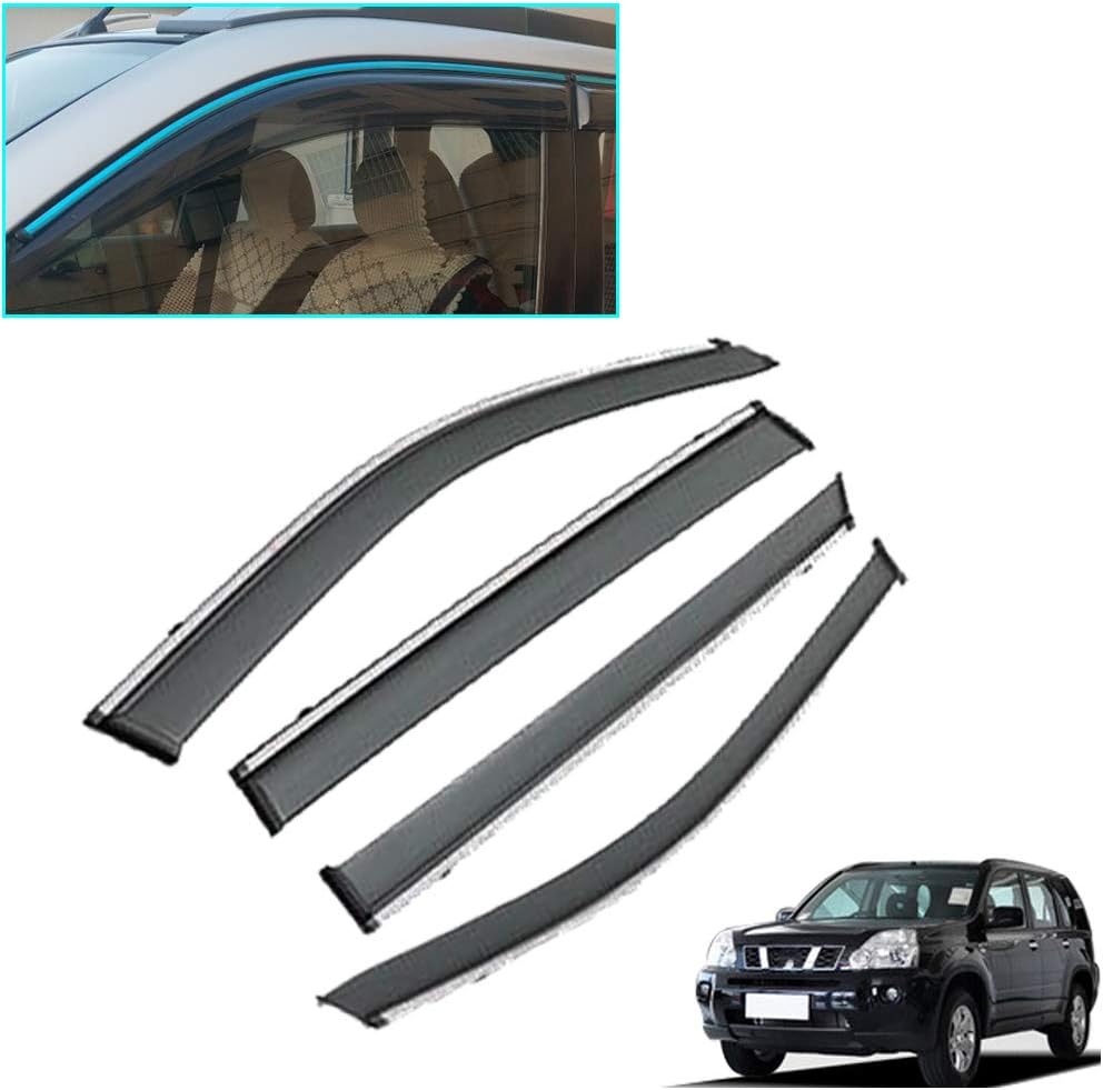 Longzhimei Window Visors for Nissan X-Trail T31 2008-2013 Car Exterior Accessories Front Rear Side Window Deflector Sun Rain Guard Vent Visor 4pc
