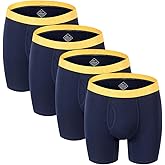 ZONBAILON Bamboo Viscose Underwear for Men Boxer Briefs Underpants Pouch Fly M L XL 2XL 3XL
