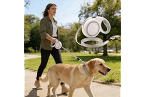 Upgraded Retractable Dog Leash 16ft,Heavy Duty Pet Walking Leash for Medium/Large Breed up to 26lbs,360°Tangle-Free Long Retr