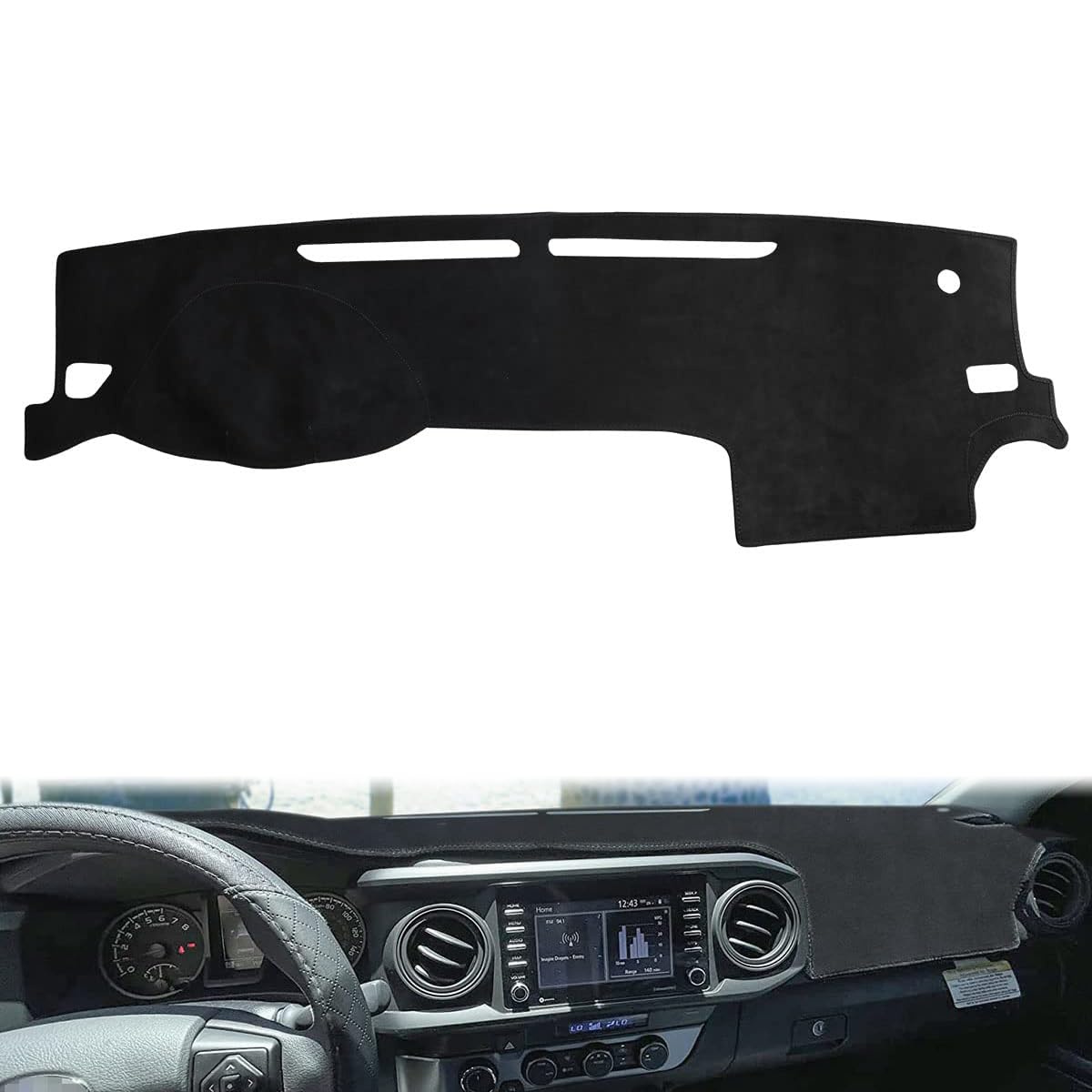 Photo 1 of auovo Dashboard Cover Mat Compatible with Toyota Tacoma 2016 2017 2018 2019 2020 2021 2022 2023 Anti-Slip Dash Cover Dash Carpet Cover Sunshield Protector
